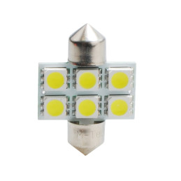 LED L027W - C5W 31mm 6XSMD5050 Alb
