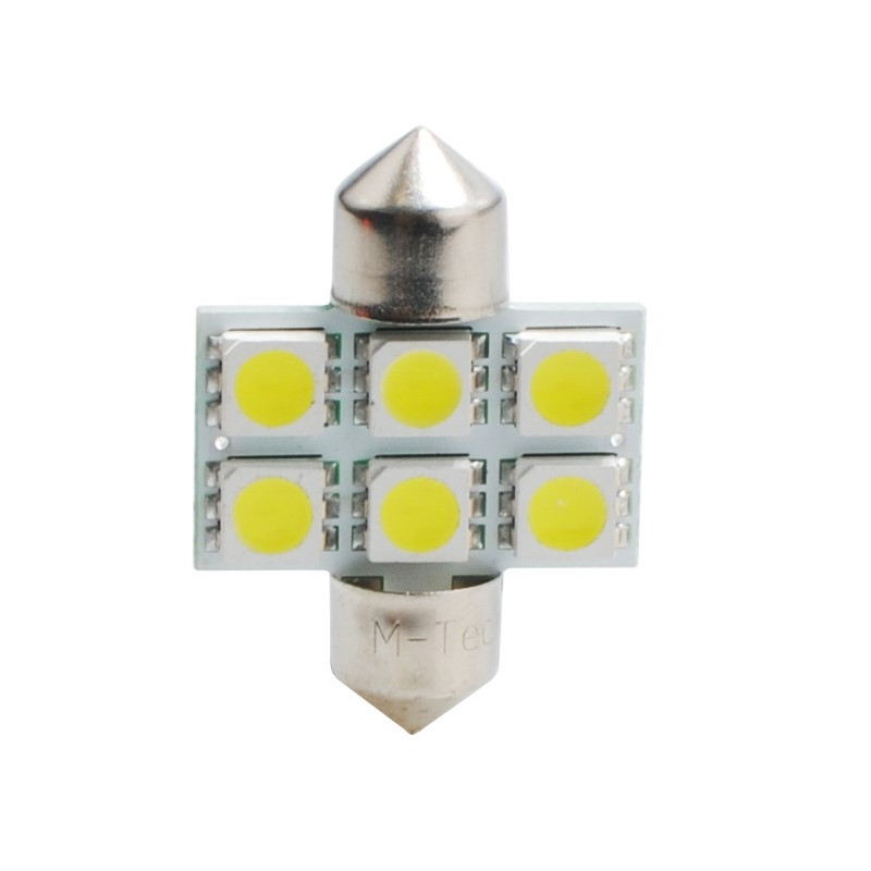 LED L027W - C5W 31mm 6XSMD5050 Alb