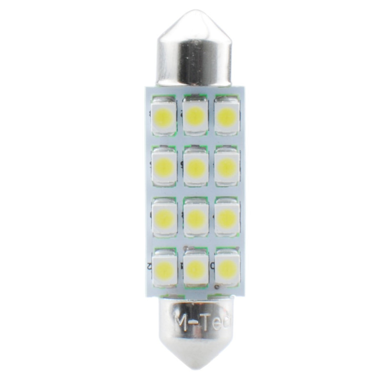 LED L030W - C5W 41mm 12XSMD3528 Alb
