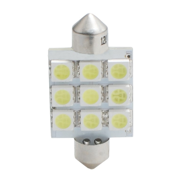 LED L059W - C5W 41mm 9XSMD5050 Alb
