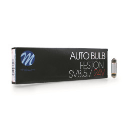 Bulb M-Tech C10W T11X36 SV8.5 24V/10W Clear