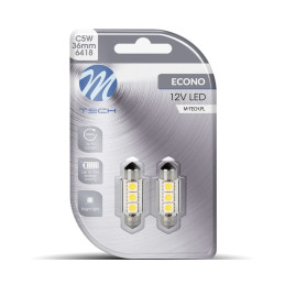 Blister 2x M -Tech Econo LB310W - C5W 36mm, 3XSMD5050 LED, CANBUS, WHITE