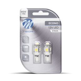 Blister 2X LED L054W - W5W 5XSMD5050 Alb