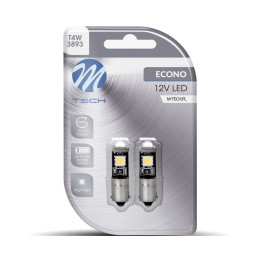 Blister 2x M -Tech Econo LB319W - BA9S, 3XSMD5050 LED, 12V, Canbus, Alb