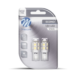 Blister 2X LED L058W - W5W 9XSMD5050 Alb