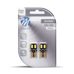 BLISTER 2X M -TECH ECONO LB323W - W5W, 4XSMD5730 LED, 12V CANBUS, WHITE