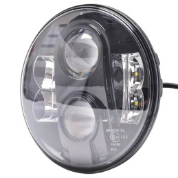 Far de LED - runda 7 "9-36V negru