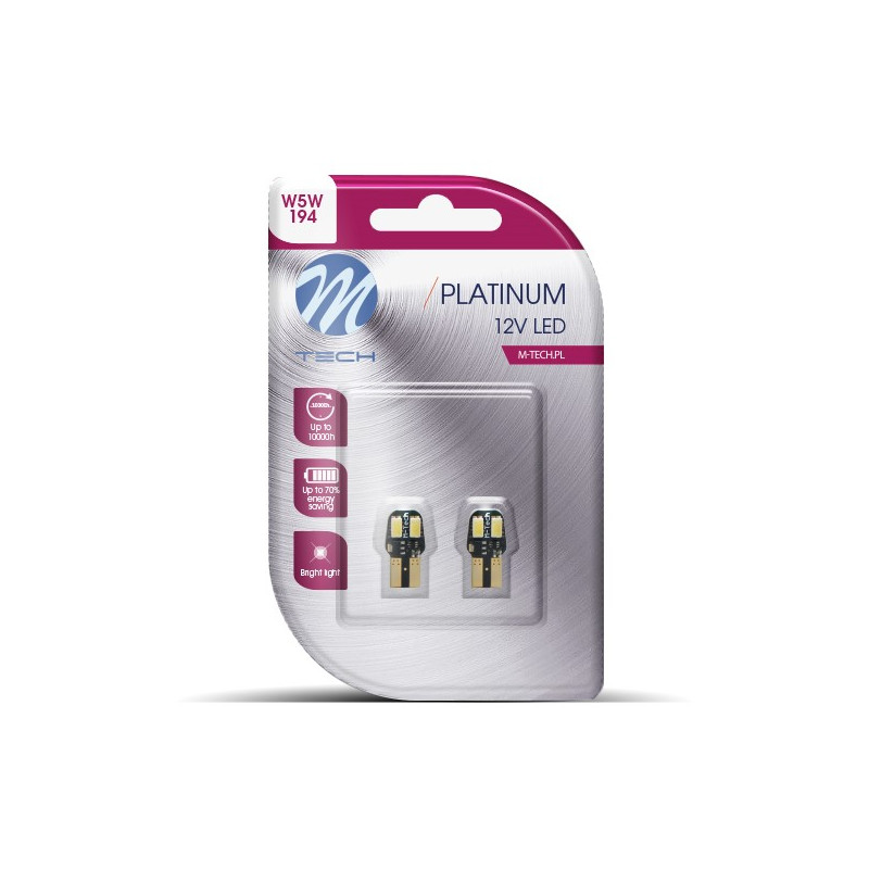 Blister 2X LED L806W - W5W CANBUS 4XSMD5630 Alb