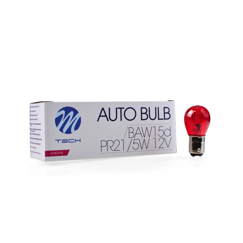 Bulb de halogen M-Tech PR21/5W BAW15D 12V/21/5W Rosu