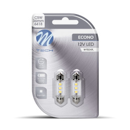 LED BLISTE 2X L090W - C5W 36mm 3XSMD2835 Alb