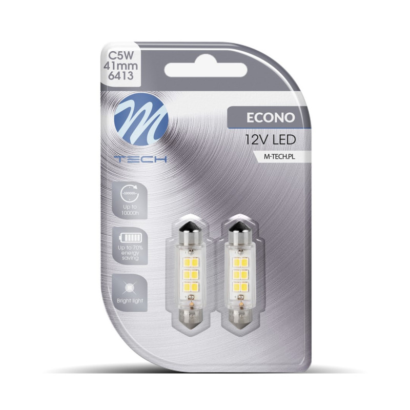 LED BLISTE 2X L091W - C5W 41mm 6XSMD2835 Alb