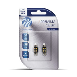 LED -ul Blister 2X L345W - C5W 31mm 4XSMD2835 Canbus White