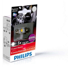 Philips Festoon X-Tremevision LED T10,5X43 6 000 K 24V1W SV8,5 X1