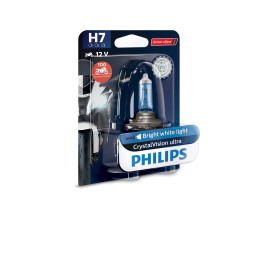 Philips H7 Crystalvision Ultra Moto 12v55 PX26D BW