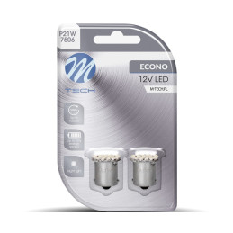 Blister 2X LED L051W - BA15S G18 22XSMD3020 Alb