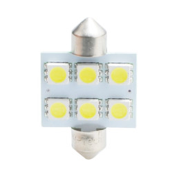 LED BLISTER 2X L052W - C5W 36mm 6xsmd5050 alb