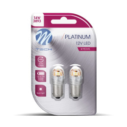Blister 1x Diode LED M-Tech Platinum Ba9s T4W 5x2835SMD 1W 12-24V, Alb
