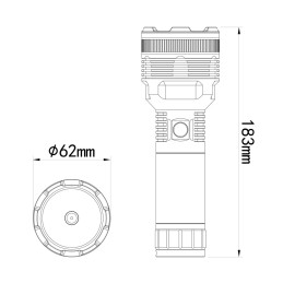 M-Tech Laser Laser lanterna TLF105, 1x15W LED cu laser alb