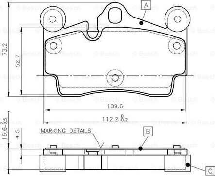 BOSCH 0 986 TB2 456 - Set placute frana,frana disc directpiese.ro