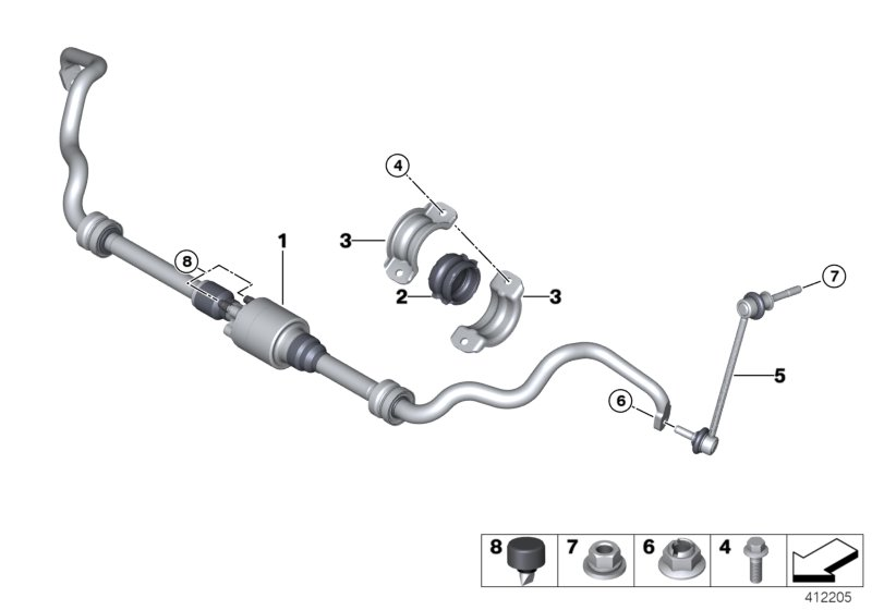 BMW 37 11 6 859 653 - Brat / bieleta suspensie, stabilizator directpiese.ro