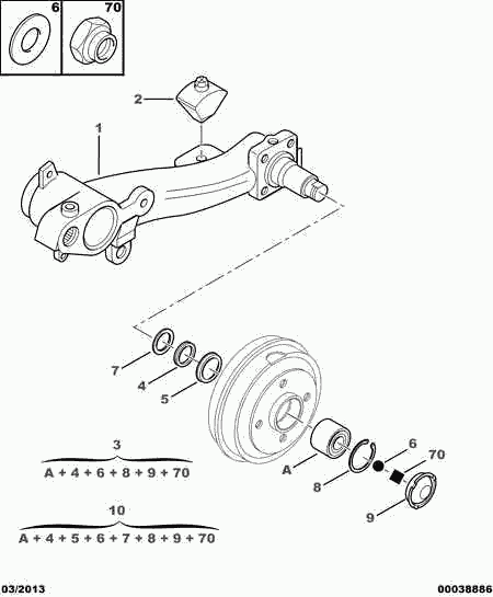 PSA 5166 37 - Tampon cauciuc, suspensie directpiese.ro