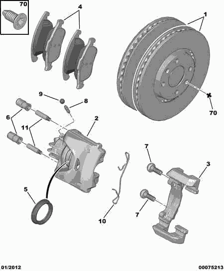 PSA 4427 C5 - Set accesorii, placute frana directpiese.ro