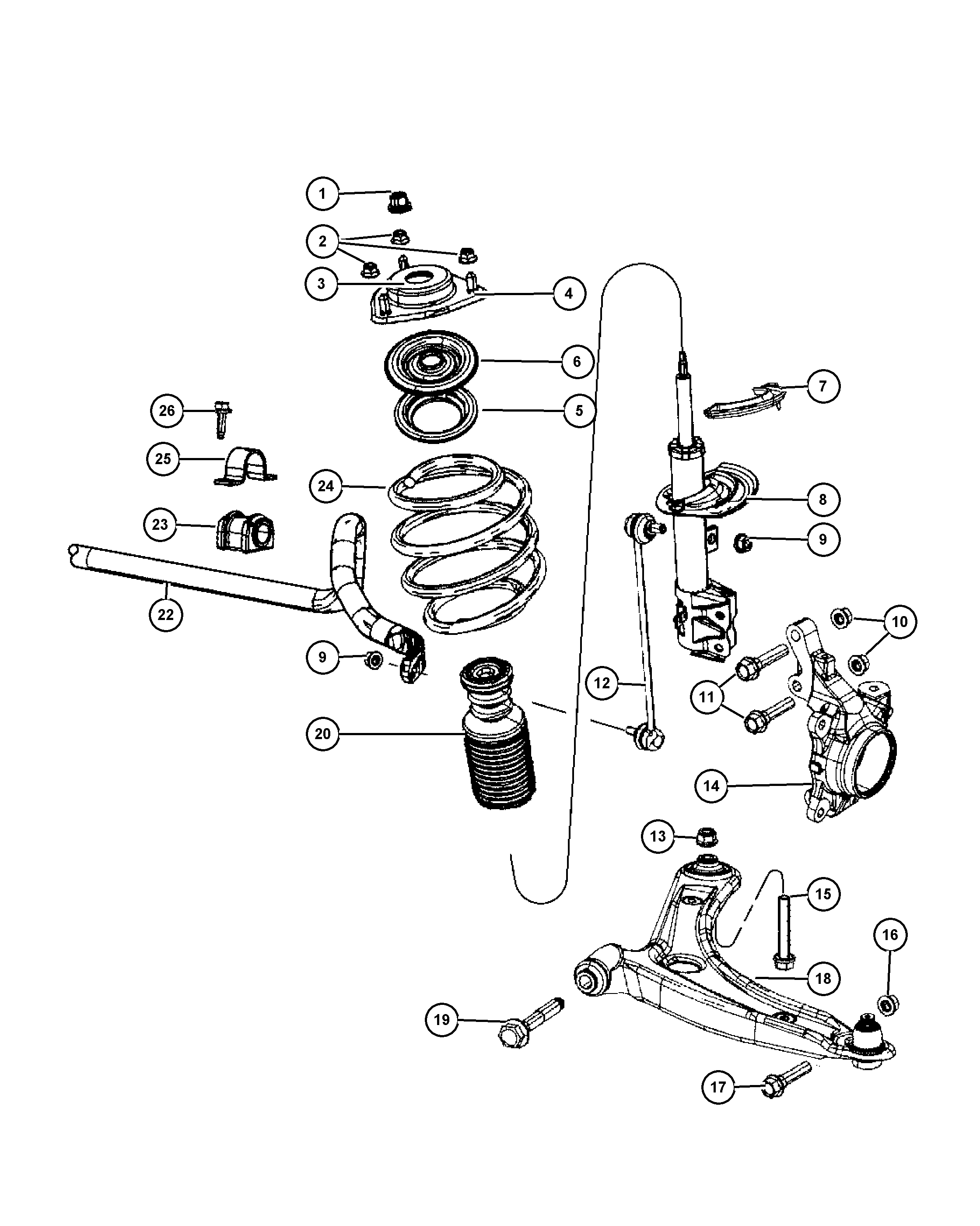 FCA V5174 185AC - Brat / bieleta suspensie, stabilizator directpiese.ro