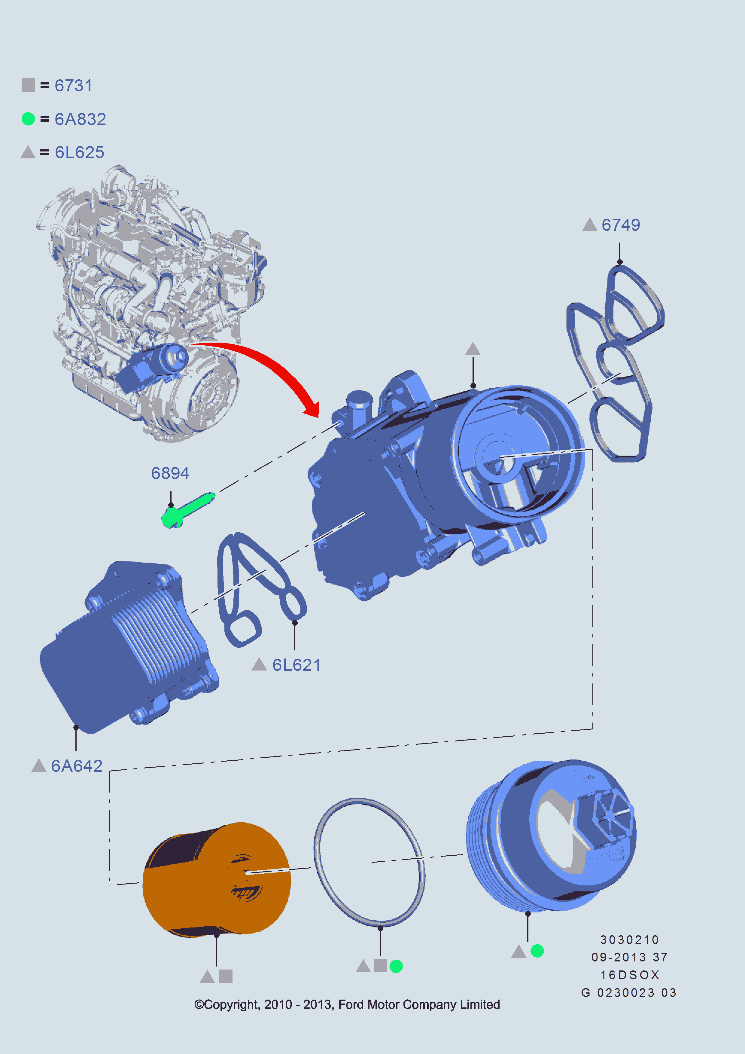 MAZDA 1359941 - Filtru ulei directpiese.ro