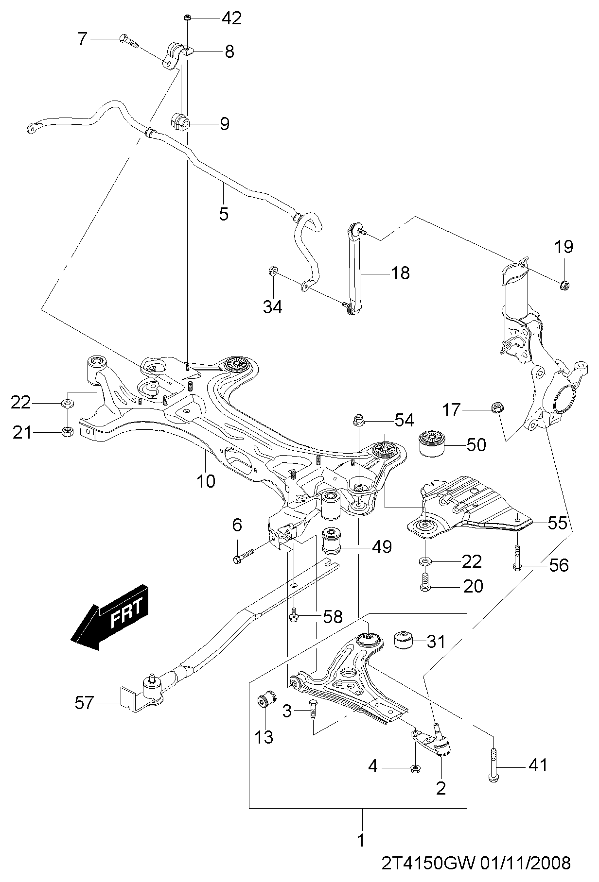GM 96391875 - Brat / bieleta suspensie, stabilizator directpiese.ro