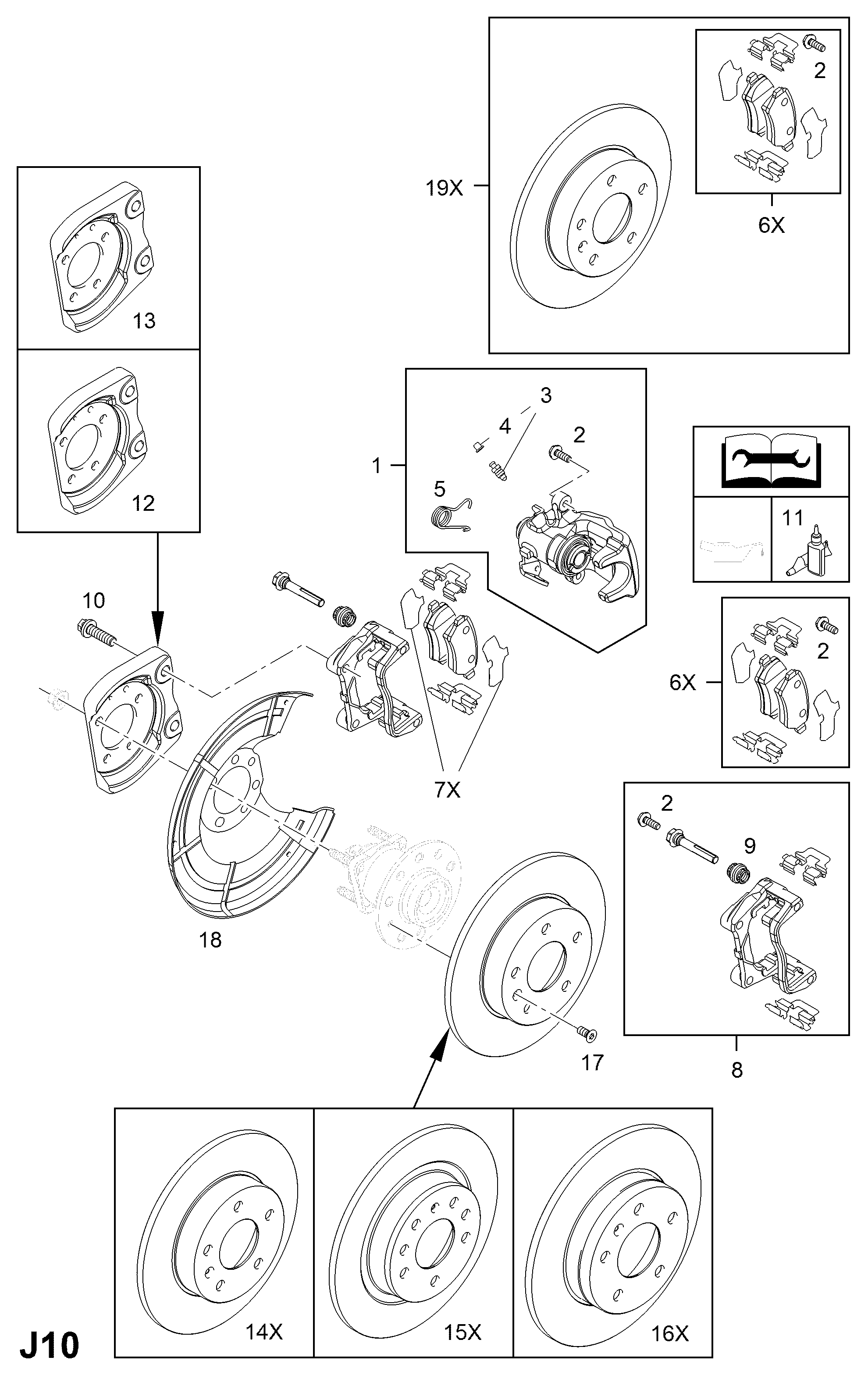 GM 1605128 - Set placute frana,frana disc directpiese.ro
