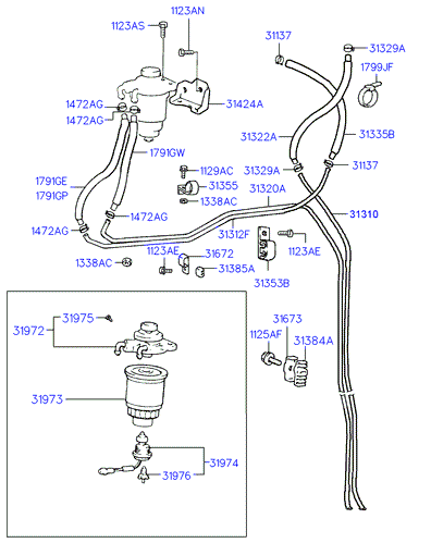Mitsubishi 31973-44001 - Filtru combustibil directpiese.ro