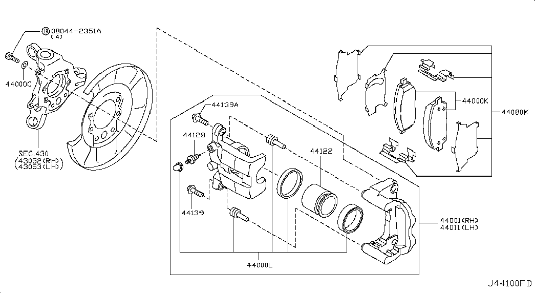 Infiniti D40601MB0A - Set placute frana,frana disc directpiese.ro