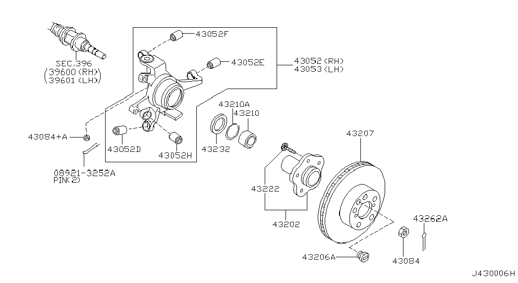 NISSAN 55148-AG000 - Rulment, corp rulment roata directpiese.ro