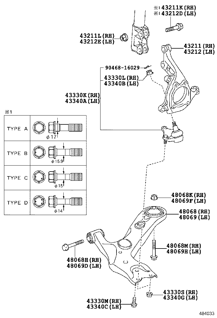 LEXUS 43330-49095 - Articulatie sarcina / ghidare directpiese.ro