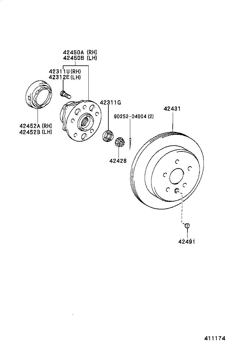 TOYOTA 9025204004 - Set rulment roata directpiese.ro