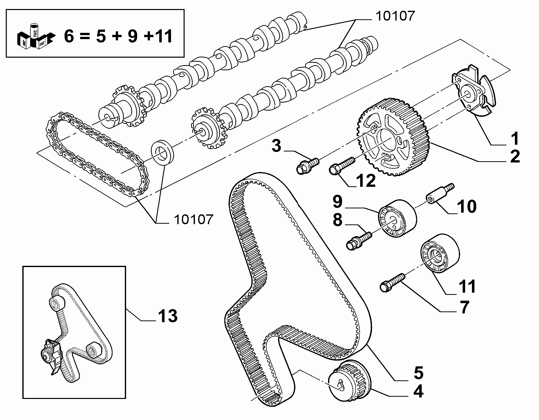 FCA 9400829629 - Rola intinzator,curea distributie directpiese.ro