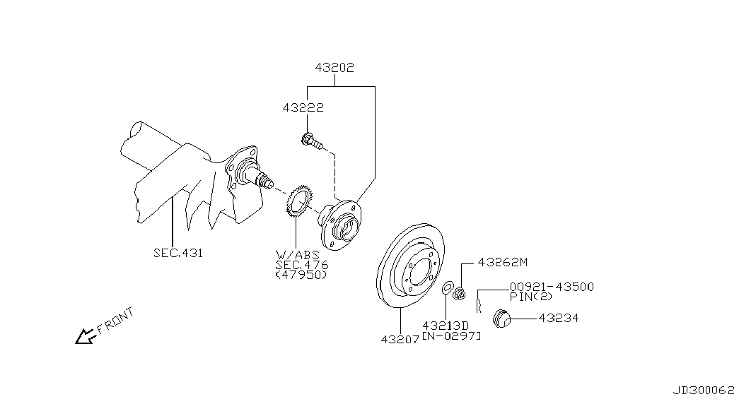 NISSAN 0092143500 - Set rulment roata directpiese.ro