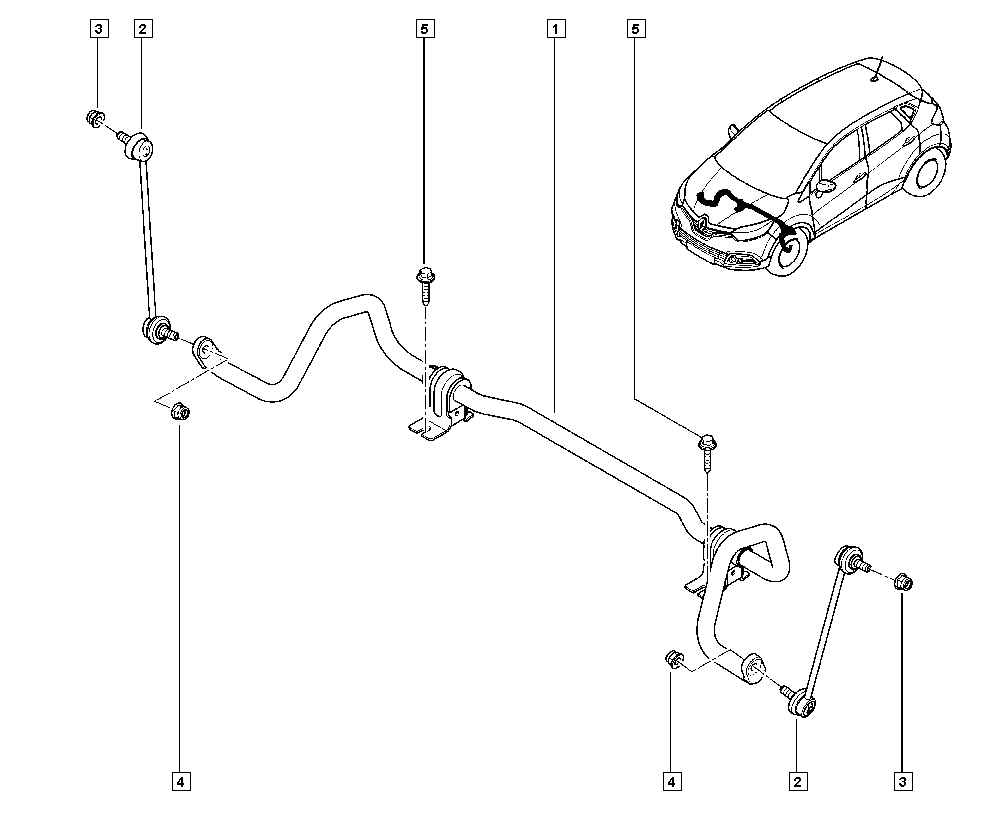 DACIA 551107916R - Brat / bieleta suspensie, stabilizator directpiese.ro