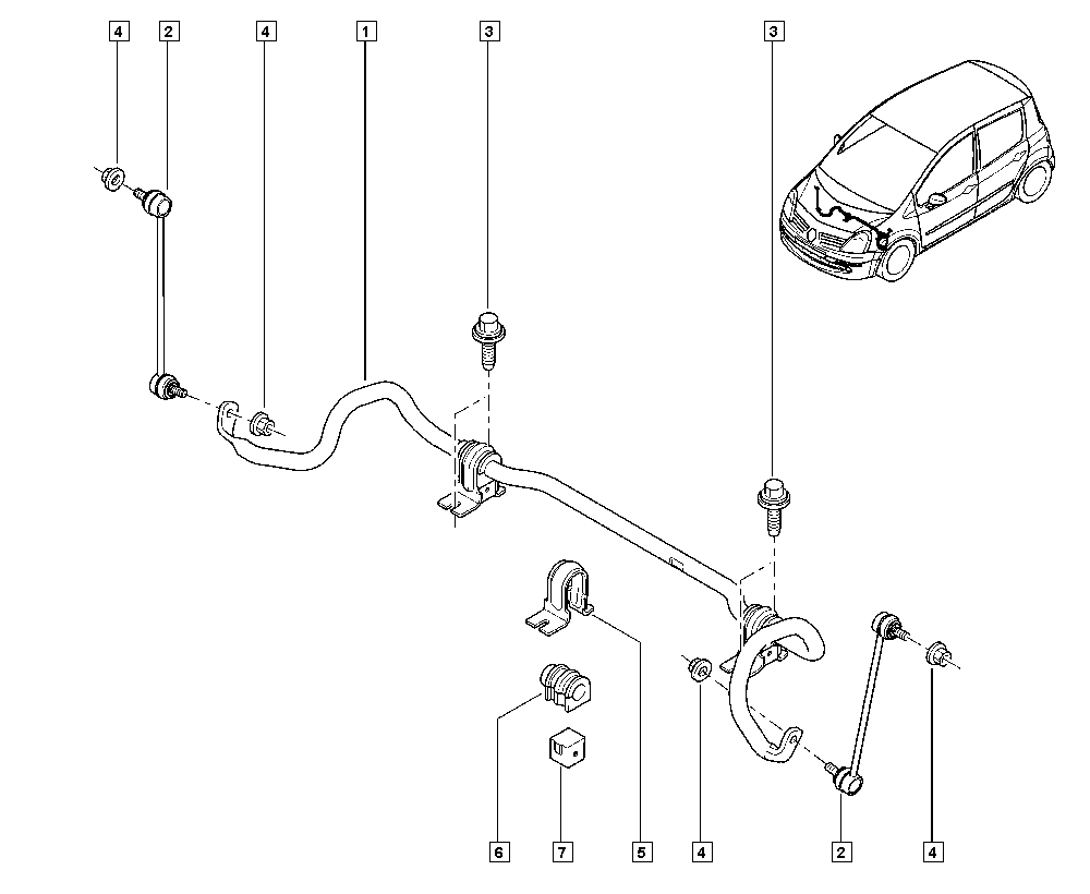 DACIA 551107916R - Brat / bieleta suspensie, stabilizator directpiese.ro