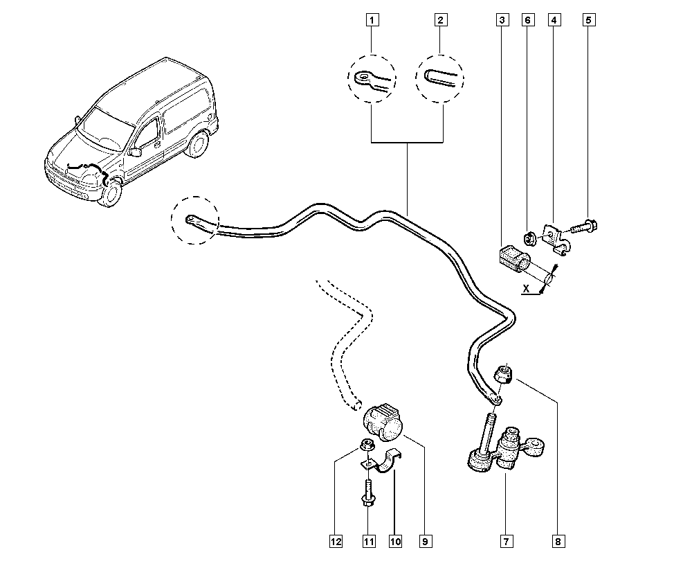 DACIA 7700799404 - Brat / bieleta suspensie, stabilizator directpiese.ro