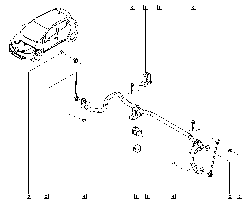 DACIA 551107916R - Brat / bieleta suspensie, stabilizator directpiese.ro