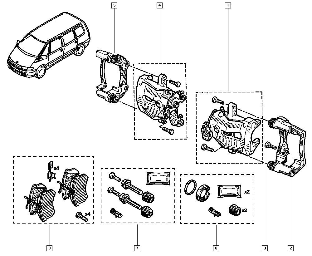 RENAULT 6025371280 - Etrier frana directpiese.ro