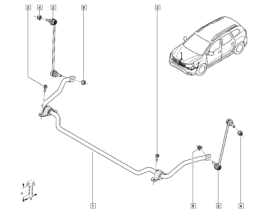 RENAULT 55 11 030 22R - Brat / bieleta suspensie, stabilizator directpiese.ro