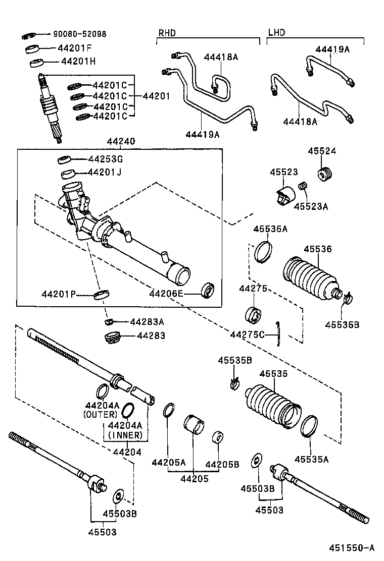 TOYOTA 45503-09130 - Articulatie axiala, cap de bara directpiese.ro