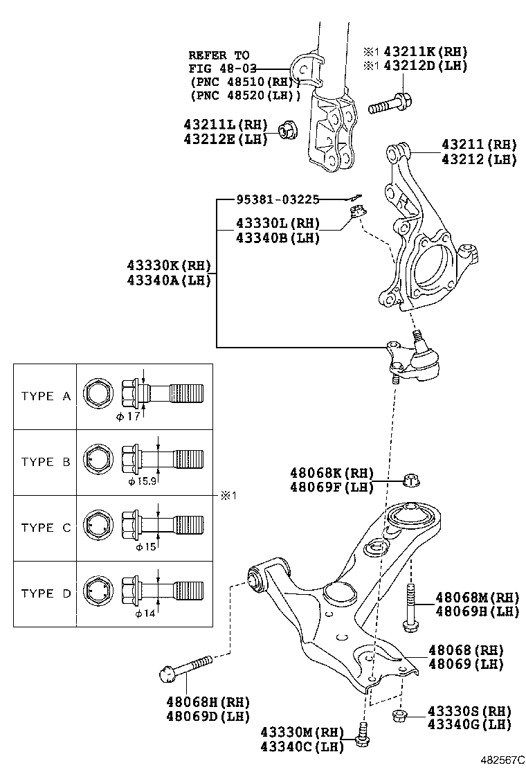 TOYOTA 48069-02130 - Brat, suspensie roata directpiese.ro