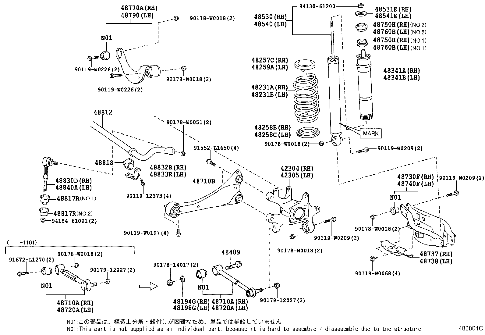 TOYOTA 48710-05090 - Suport,trapez directpiese.ro