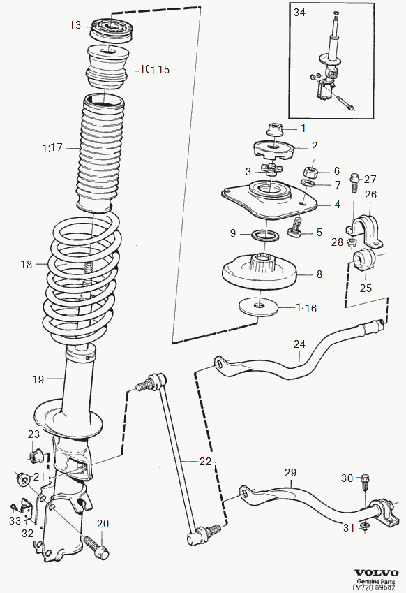 VAICO V21-0008 - Brat / bieleta suspensie, stabilizator directpiese.ro